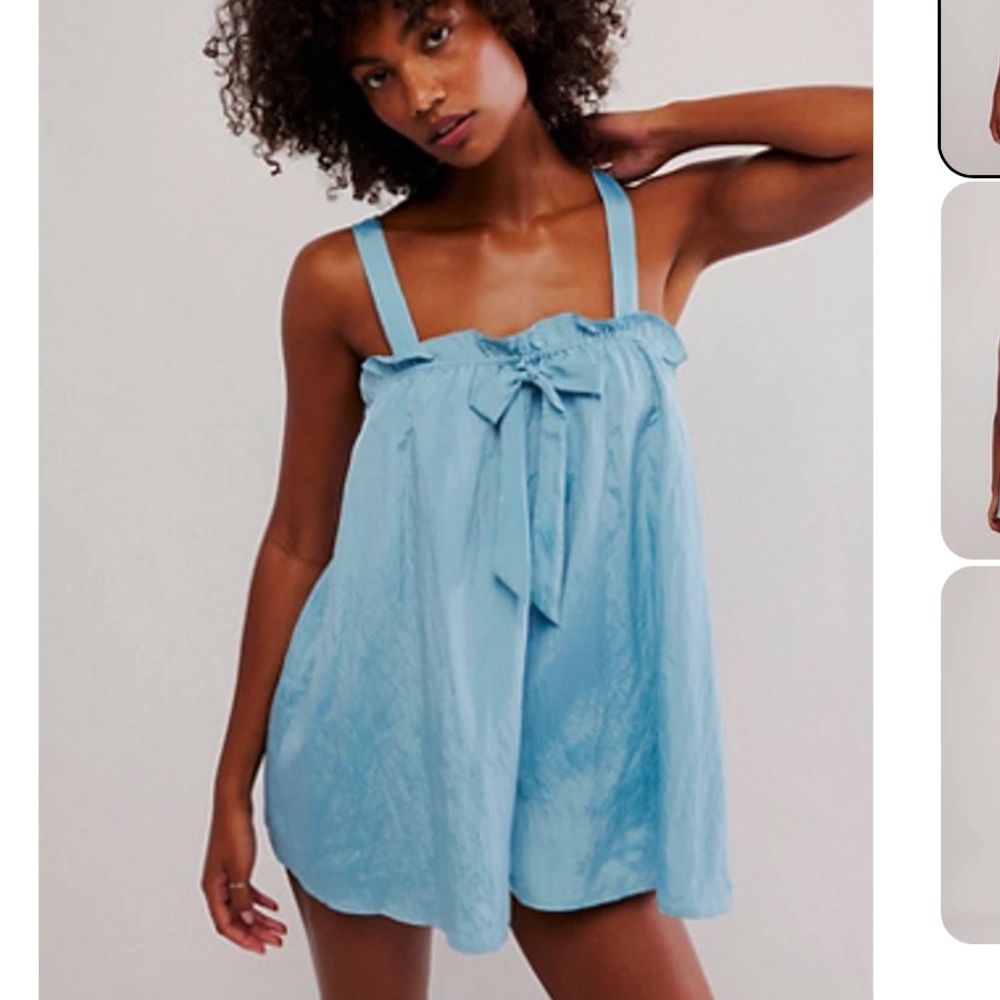 Free People Light Blue Romper